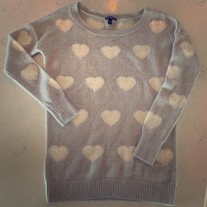 Express heart sweater